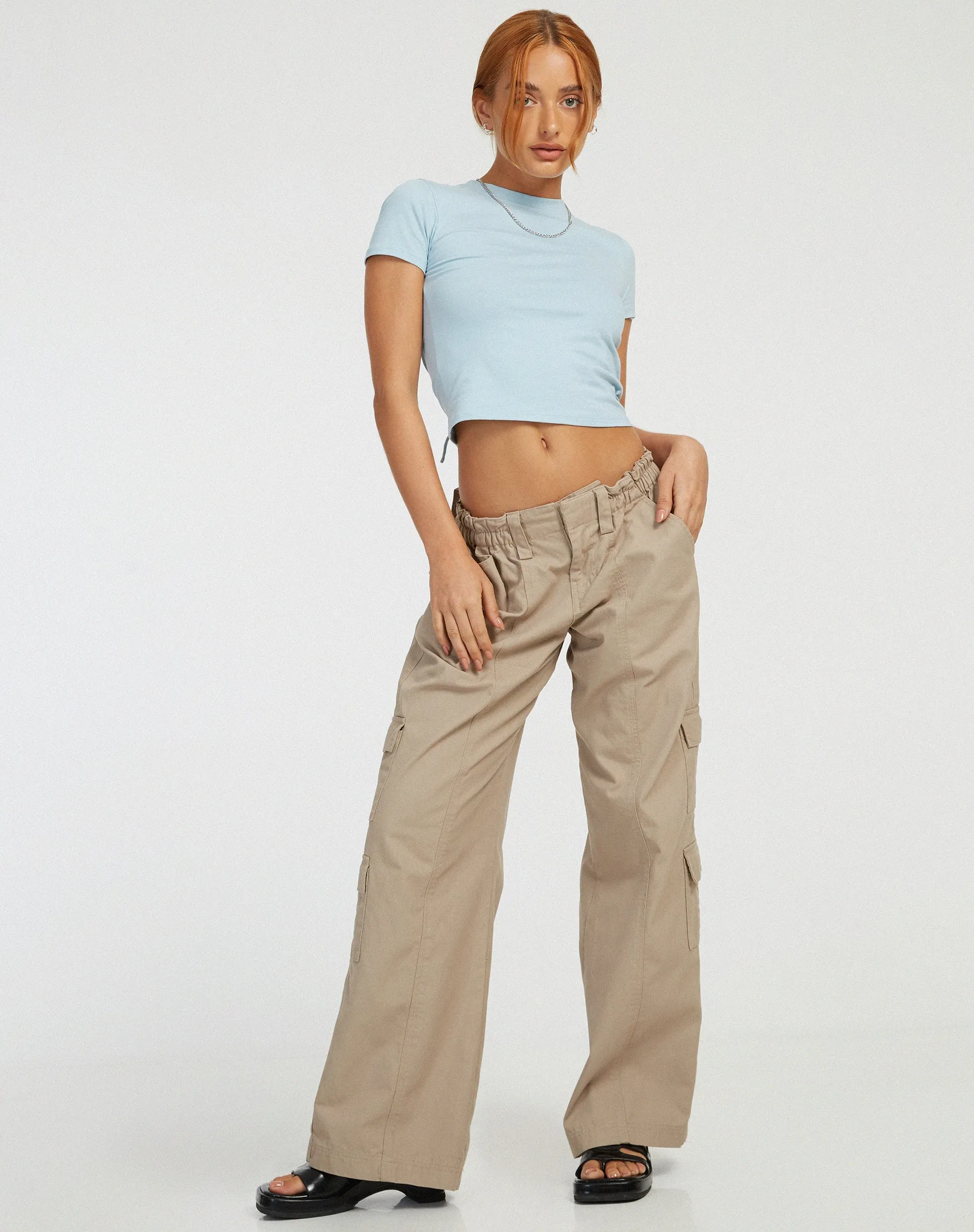 Surtie Crop Top in Powder Blue sold by Motel Rocks product image thumbnail 3