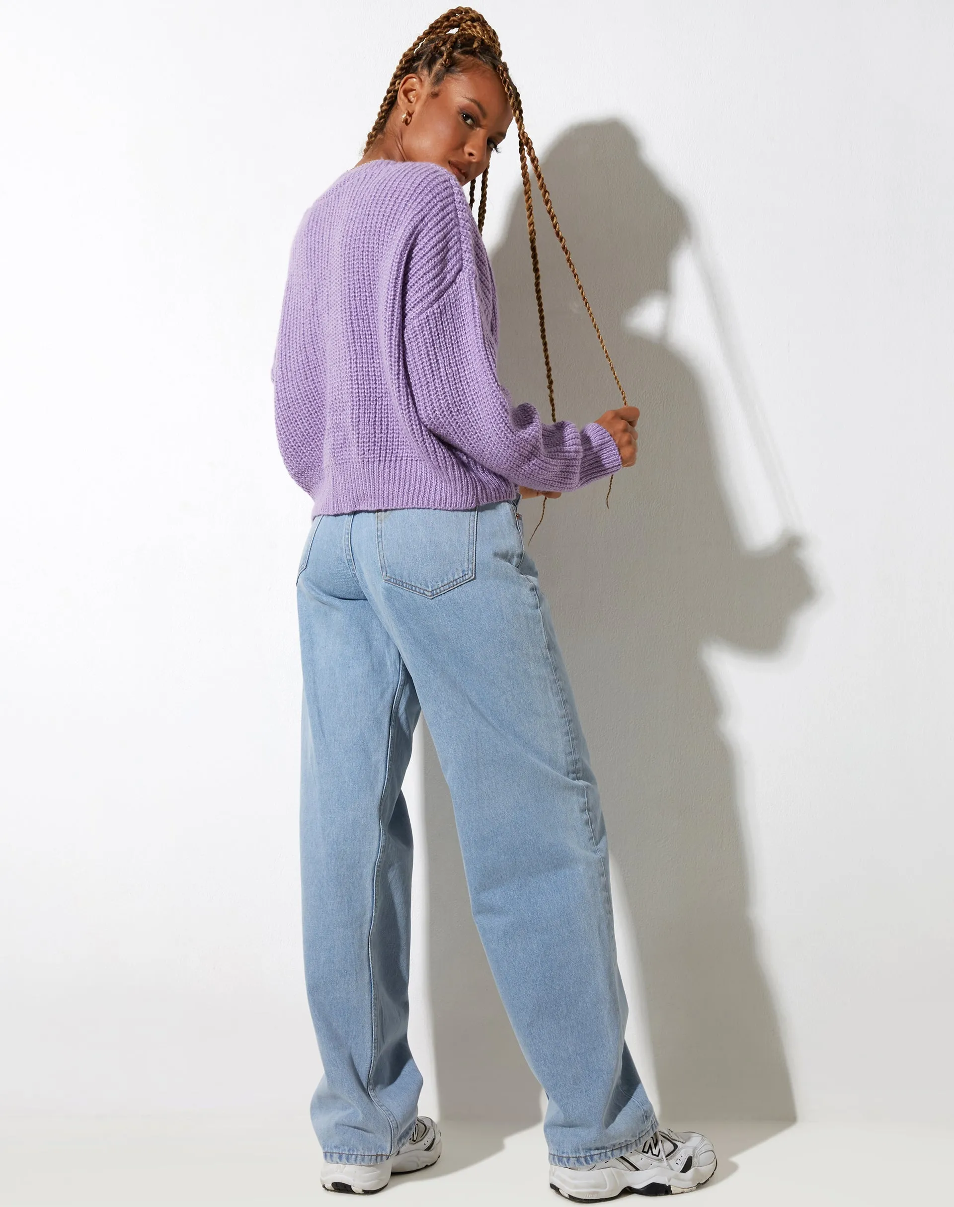 Faya Cardigan in Knit Purple sold by Motel Rocks product image thumbnail 5