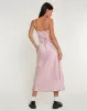 Palasha Midi Dress in Satin Dusky Pink sold by Motel Rocks