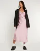 Palasha Midi Dress in Satin Dusky Pink sold by Motel Rocks