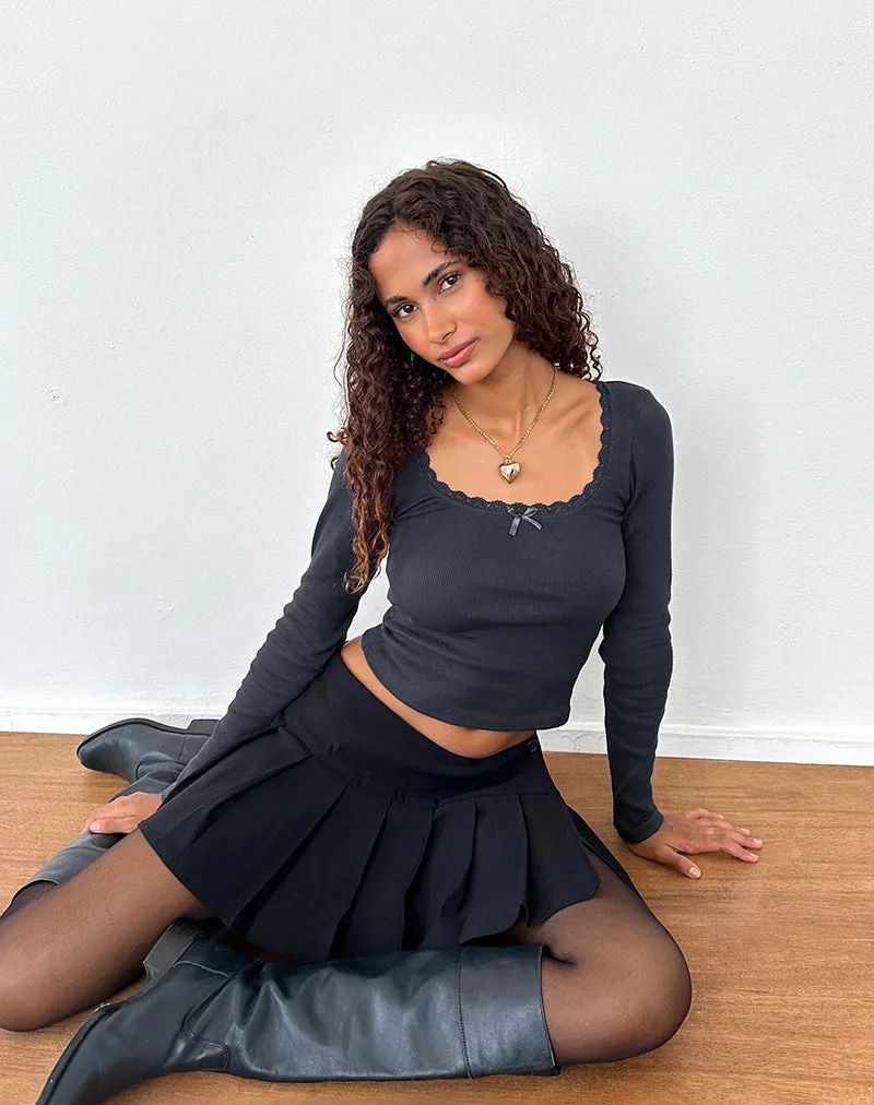 Bovita Long Sleeve Top in Ocean Storm sold by Motel Rocks product image thumbnail 2