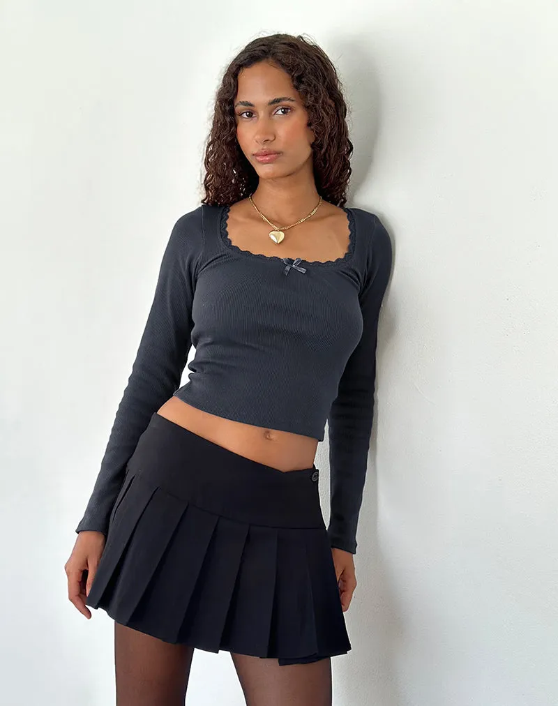 Bovita Long Sleeve Top in Ocean Storm sold by Motel Rocks
