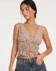 Kayson Crop Top in Mini Gingham sold by Motel Rocks