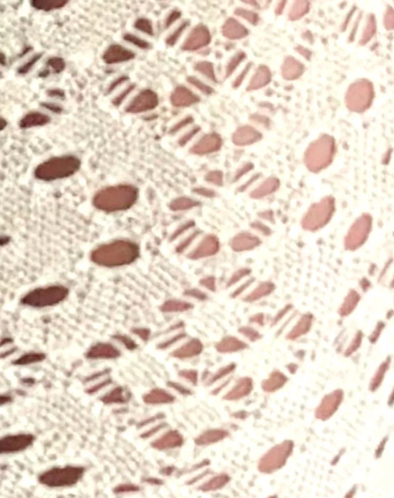 Jovita Mini Skirt in Crochet Buttercream sold by Motel Rocks product image thumbnail 5