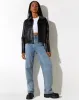 Gadar Jacket in PU Black sold by Motel Rocks