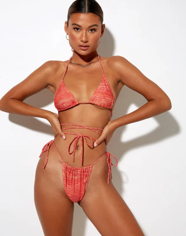 Leyna Bikini Bottom in Summer Rays sold by Motel Rocks