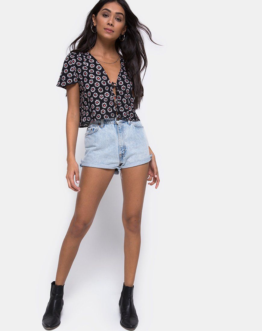 Vaco Blouse in Dancing Daisy sold by Motel Rocks product image thumbnail 4