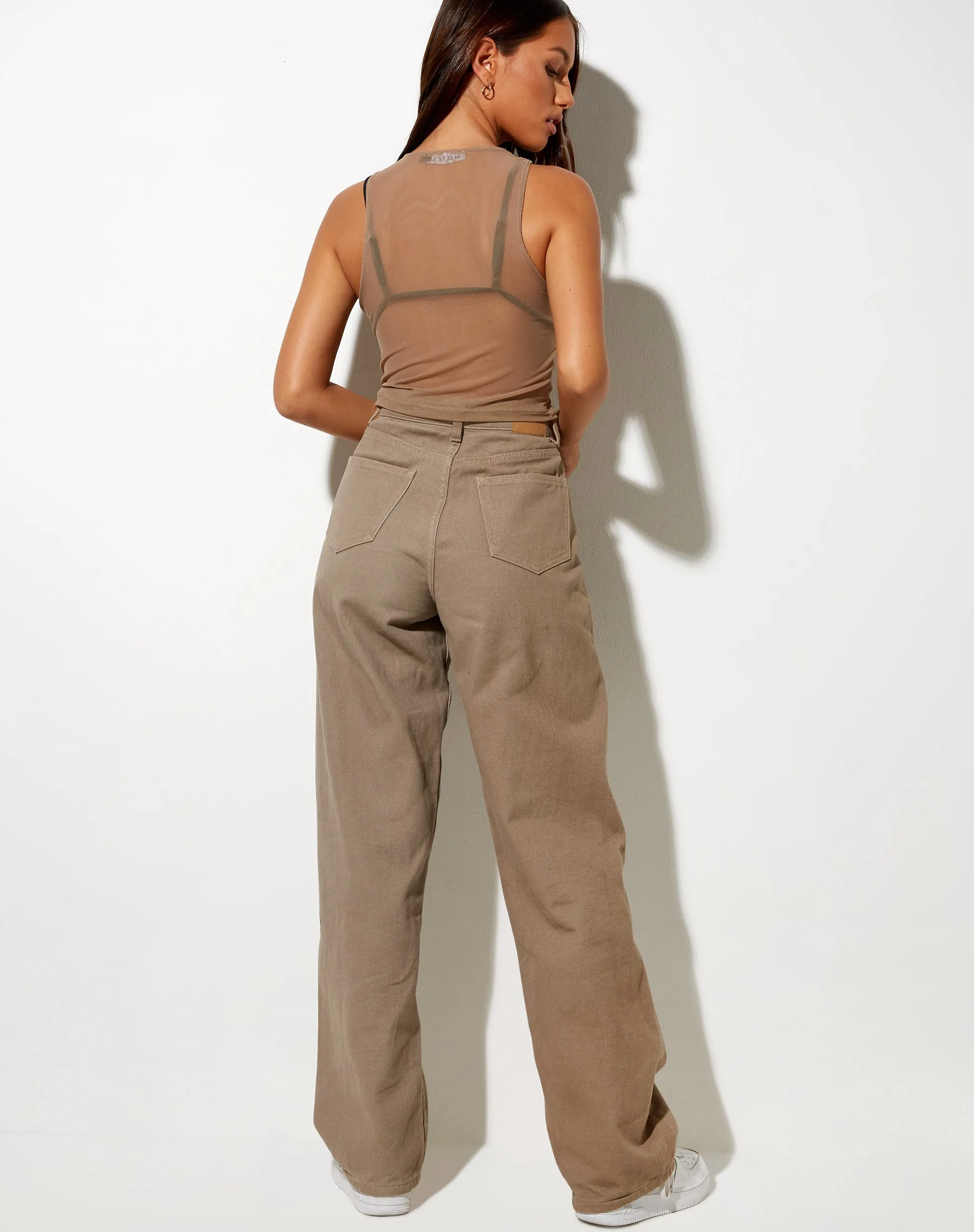Barika Top in Mesh Taupe sold by Motel Rocks product image thumbnail 2