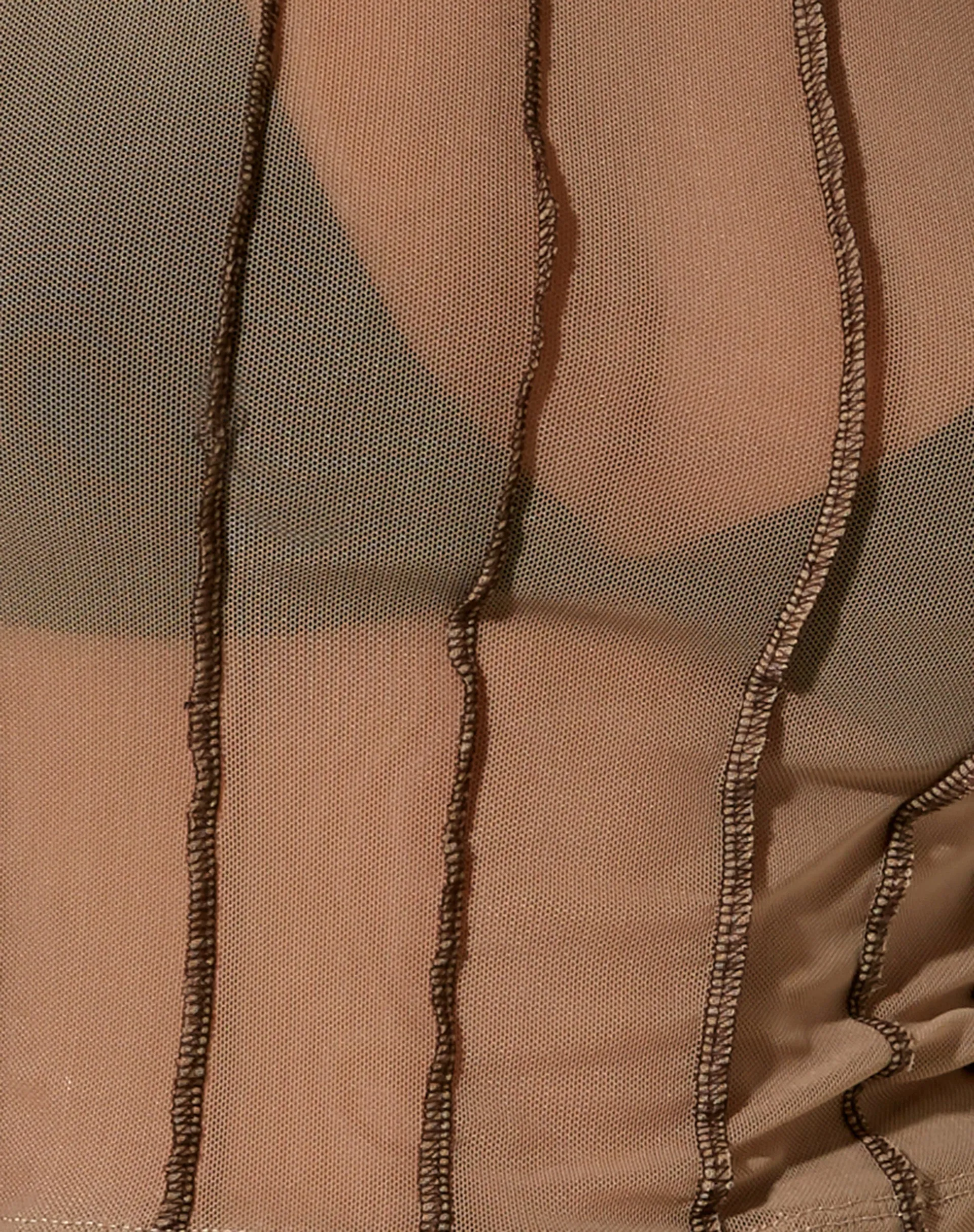 Barika Top in Mesh Taupe sold by Motel Rocks product image thumbnail 5