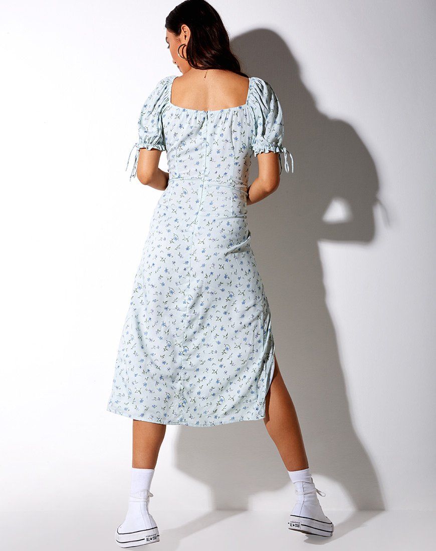 Cello Midi Dress in Pretty Petal Green sold by Motel Rocks product image thumbnail 4