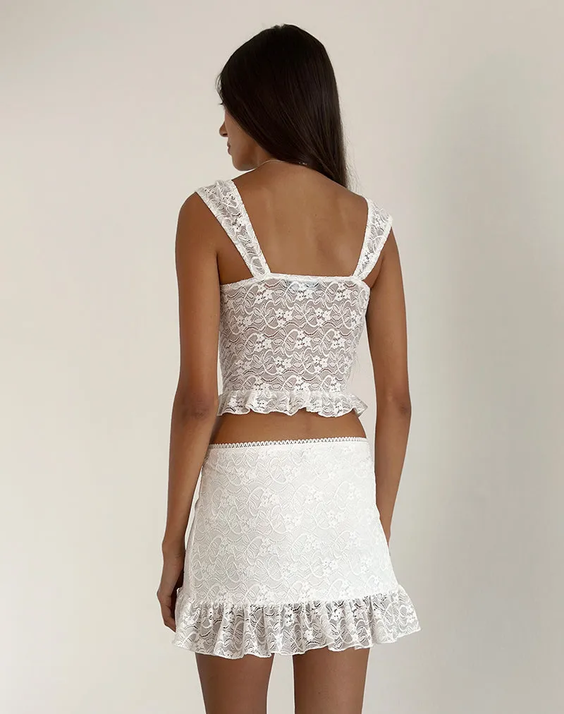 Brietta Cami Top in Lace Ivory sold by Motel Rocks product image thumbnail 4