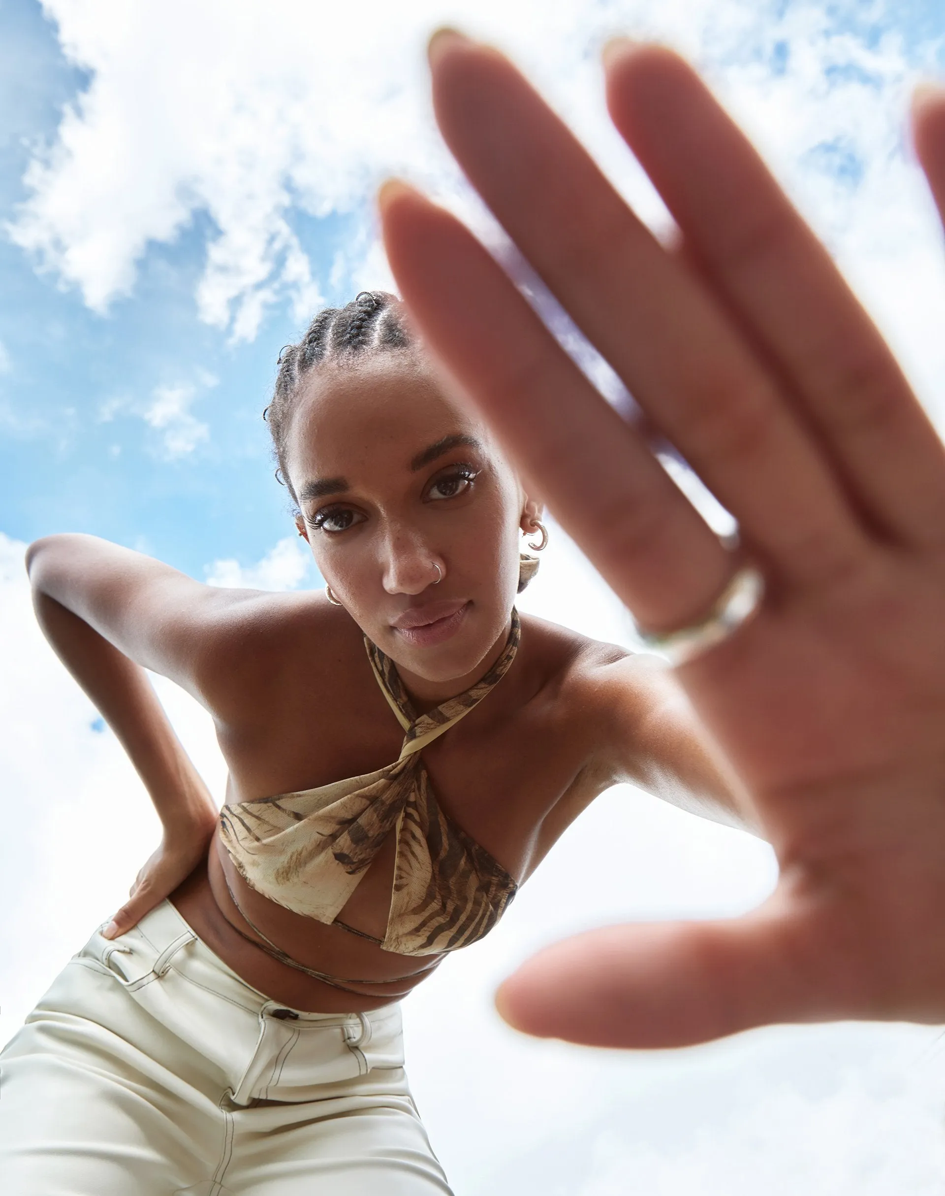 Katara Strappy Top in Tiger Brown sold by Motel Rocks product image thumbnail 3