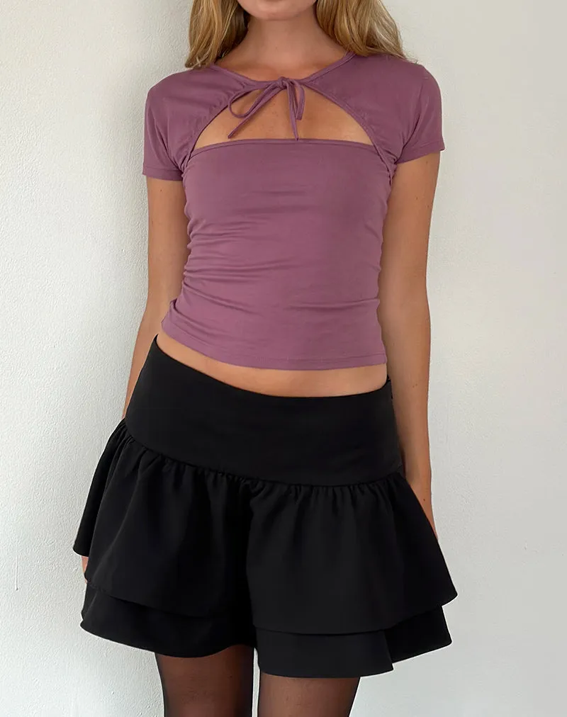 Novalie Tie Front Top in Mauve sold by Motel Rocks product image thumbnail 3