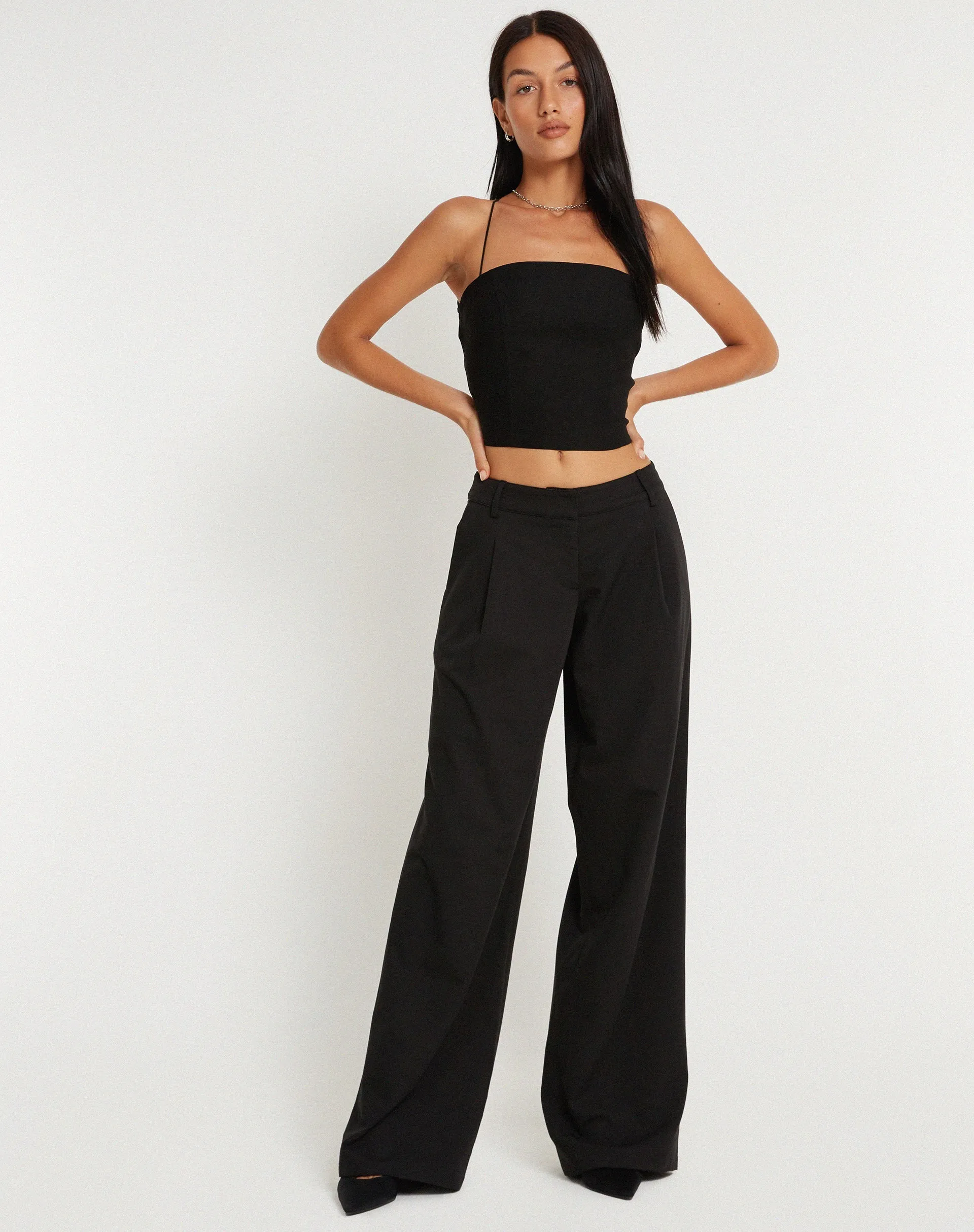 Ariana Crop Top in Black sold by Motel Rocks product image thumbnail 4