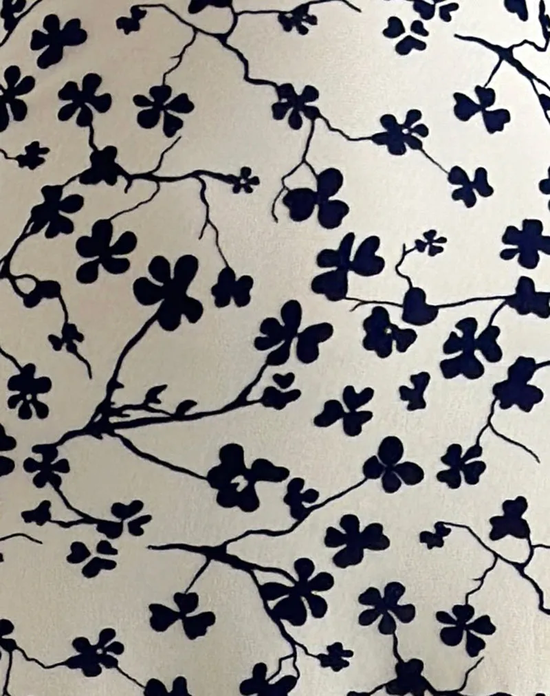 Gabriela Midi Dress in Grunge Floral Flock Cream sold by Motel Rocks product image thumbnail 5