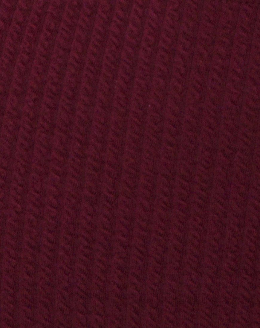 Bliss Crop Top in Burgundy sold by Motel Rocks product image thumbnail 5