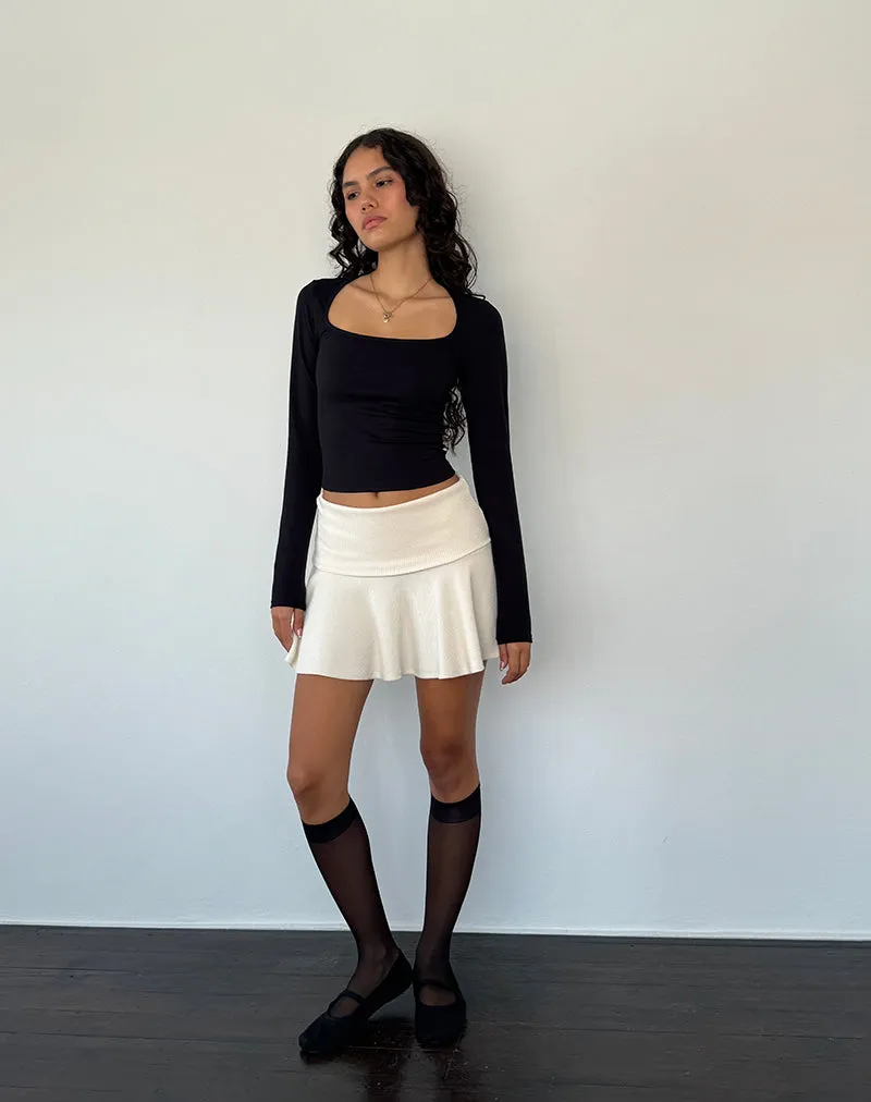 Jansu Lycra Long Sleeve Top in Black sold by Motel Rocks product image thumbnail 4