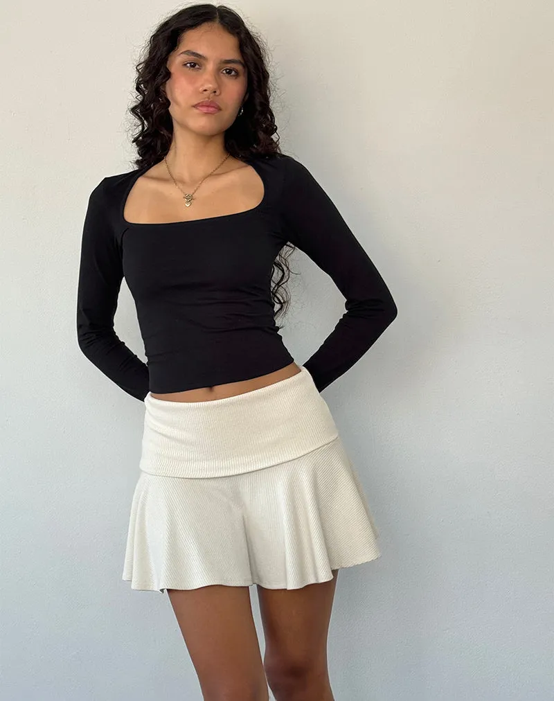 Jansu Lycra Long Sleeve Top in Black sold by Motel Rocks product image thumbnail 3