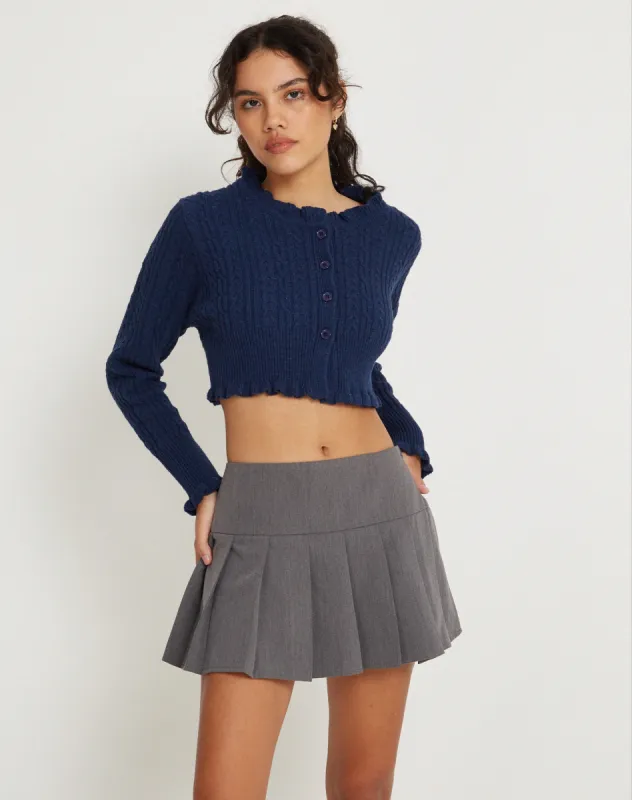 Yasona Cardi in Navy Blue sold by Motel Rocks