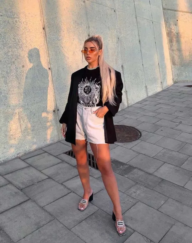 Sunny Kiss Tee in Black All of My bones sold by Motel Rocks
