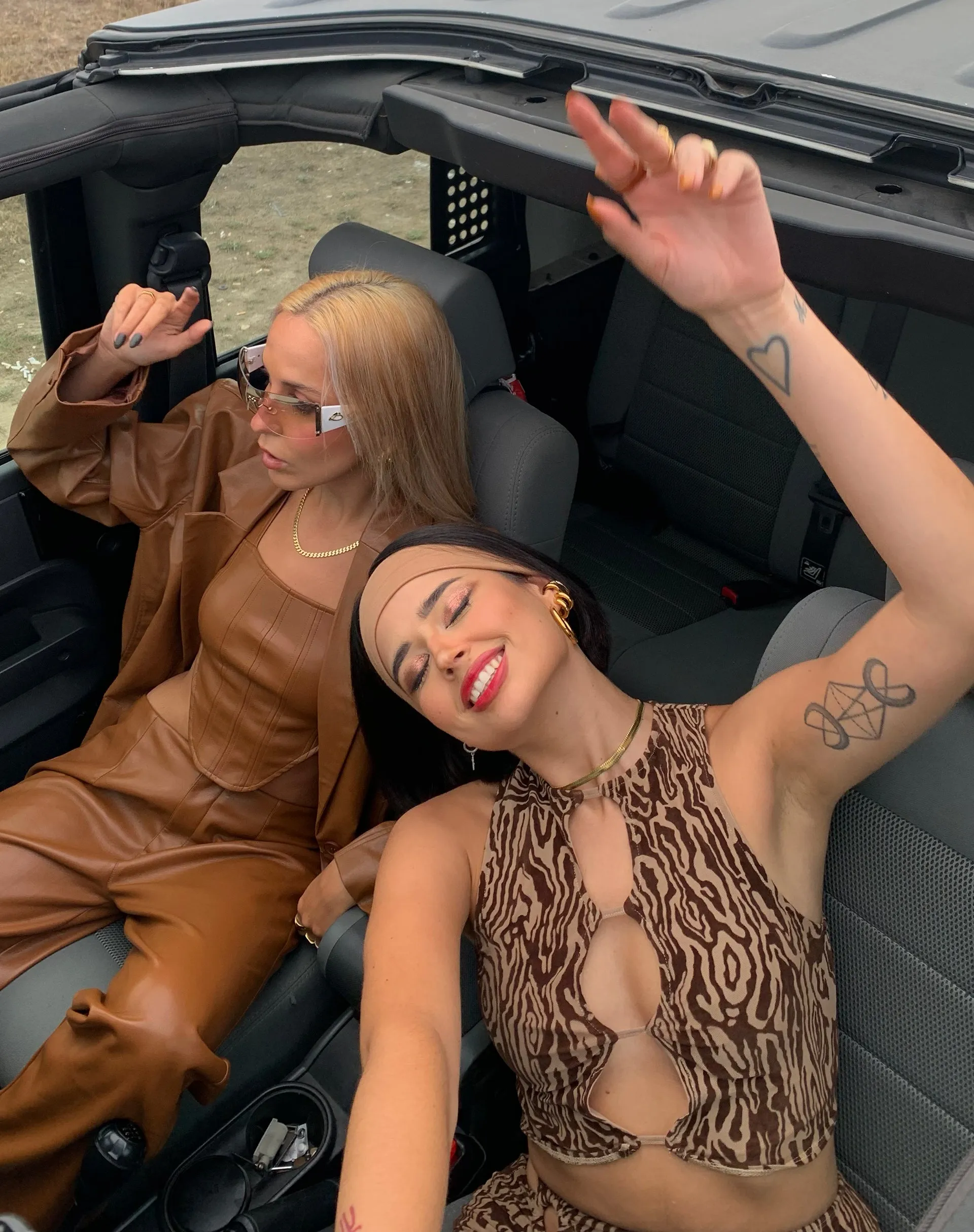 Danica Crop Top in Animal Ripple Flock sold by Motel Rocks product image thumbnail 3