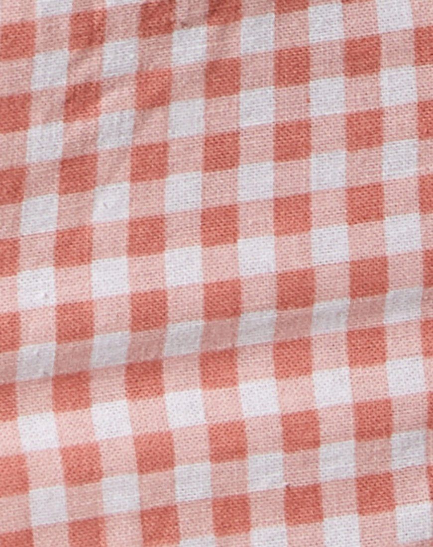 Zila Mini Skirt in Pink Check sold by Motel Rocks product image thumbnail 4