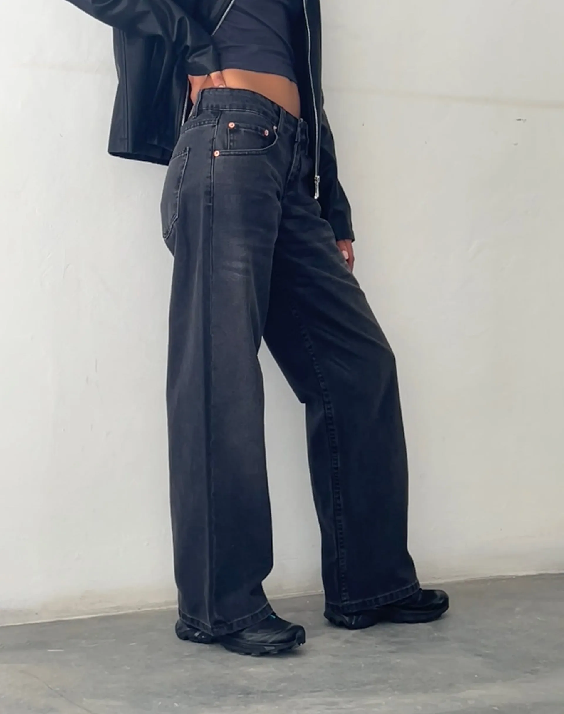 Low Rise Parallel Jeans in Vintage Black sold by Motel Rocks product image thumbnail 3