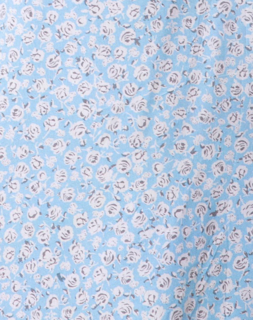 Sheny Mini Skirt in Ditsy Rose Blue sold by Motel Rocks product image thumbnail 5