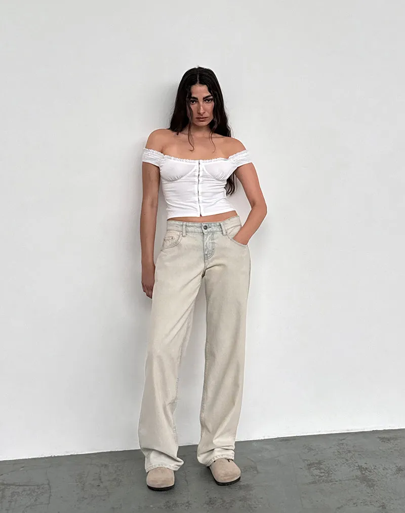 Low Rise Parallel Jeans In Arctic Blue sold by Motel Rocks product image thumbnail 4