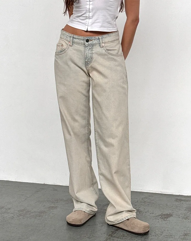 Low Rise Parallel Jeans In Arctic Blue sold by Motel Rocks