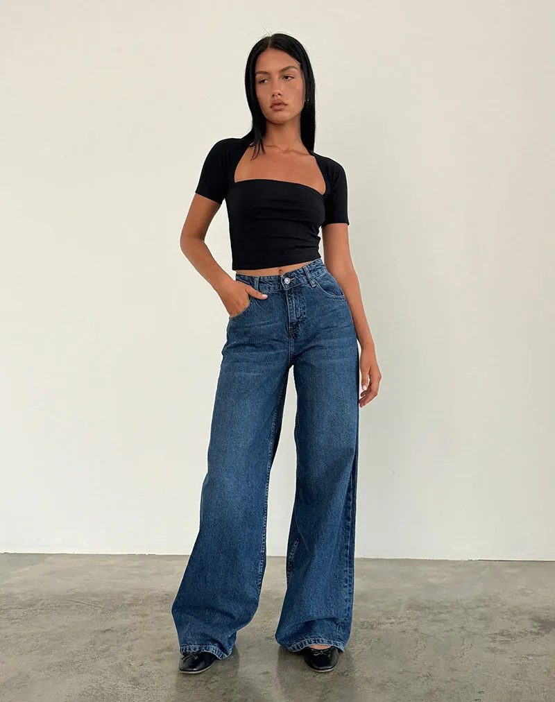 Roomy Extra Wide Jeans in Mid Blue Used sold by Motel Rocks product image thumbnail 4