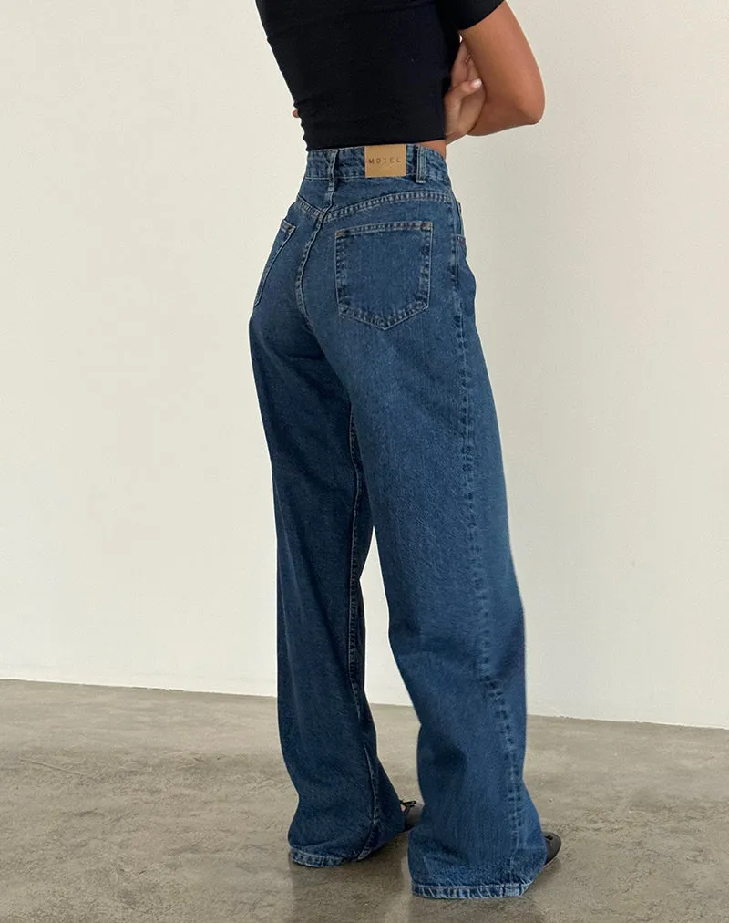 Roomy Extra Wide Jeans in Mid Blue Used sold by Motel Rocks product image thumbnail 3