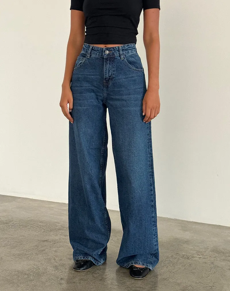 Roomy Extra Wide Jeans in Mid Blue Used sold by Motel Rocks