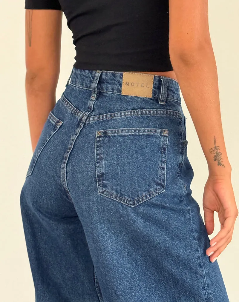Roomy Extra Wide Jeans in Mid Blue Used sold by Motel Rocks product image thumbnail 5