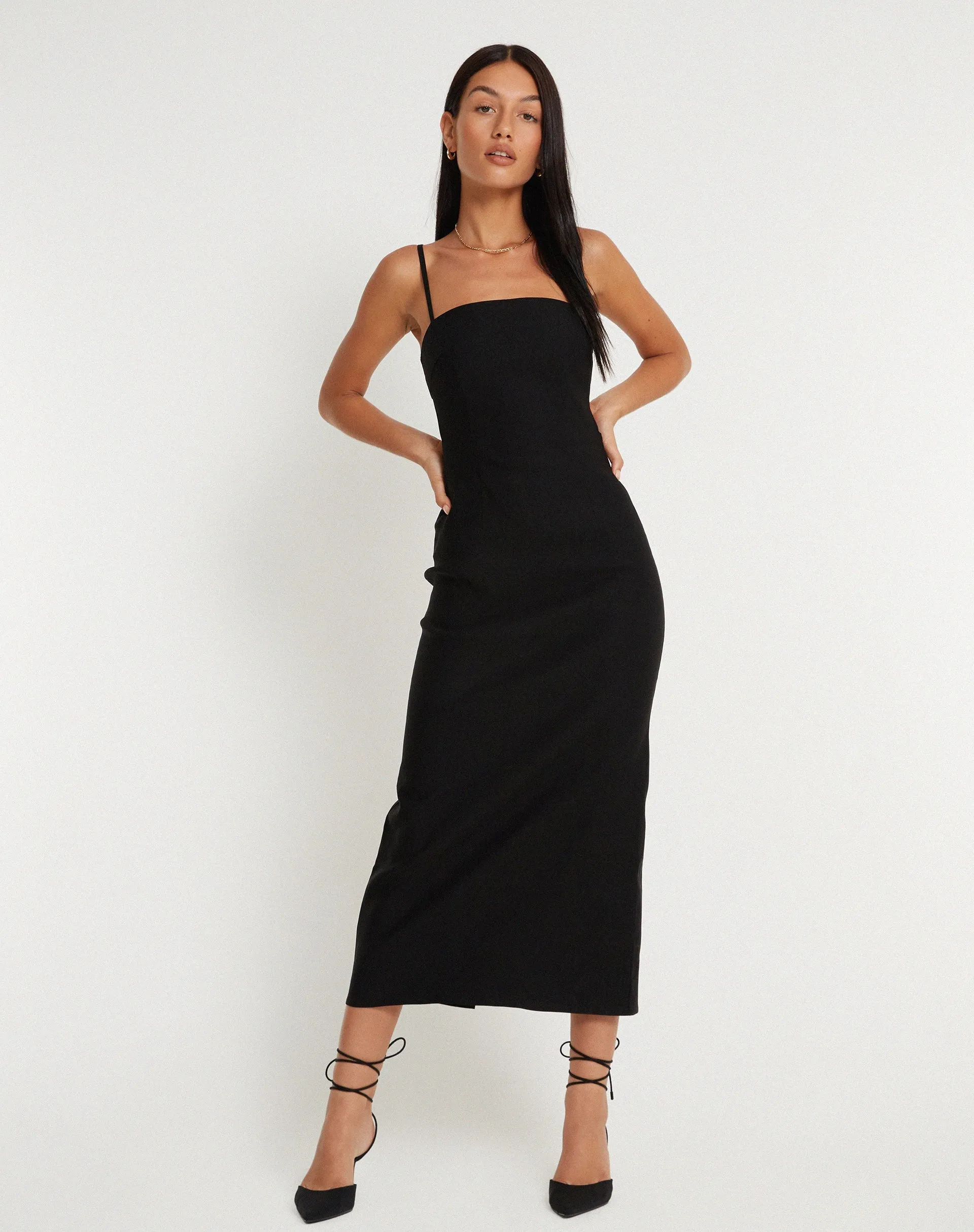Volkava Maxi Dress in Black sold by Motel Rocks