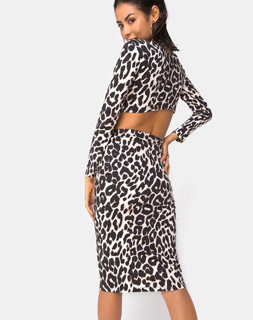 Bobby Midi Skirt in Oversize Jaguar sold by Motel Rocks product image thumbnail 2