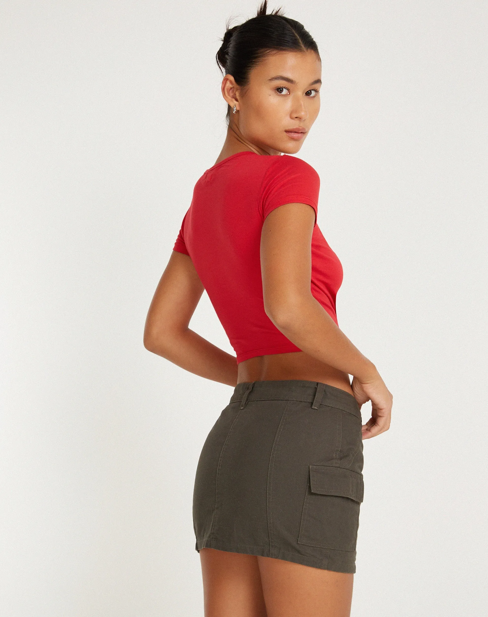 Desiree Top in Racing Red sold by Motel Rocks product image thumbnail 3