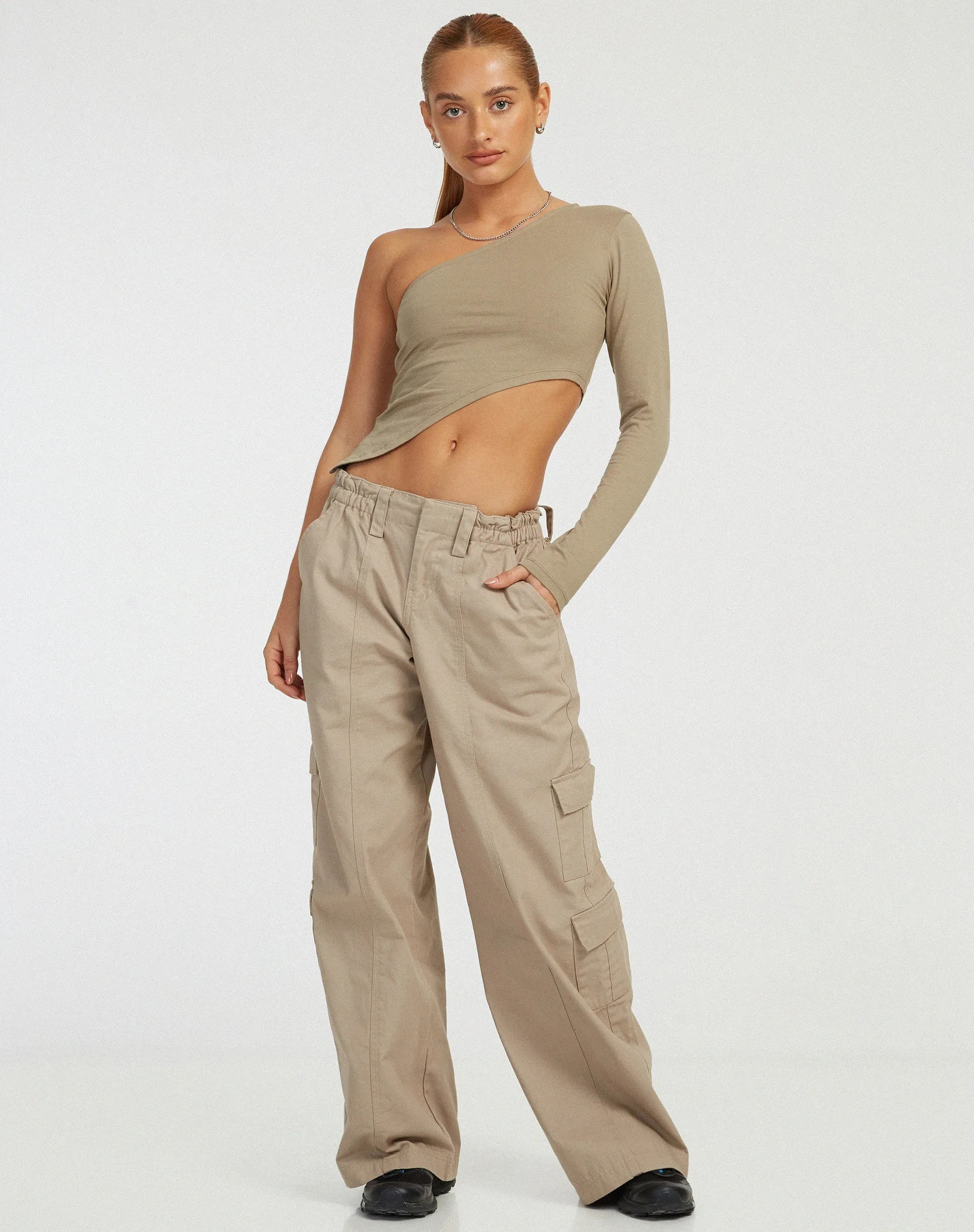 Baylee Crop Top in London Fog sold by Motel Rocks product image thumbnail 3
