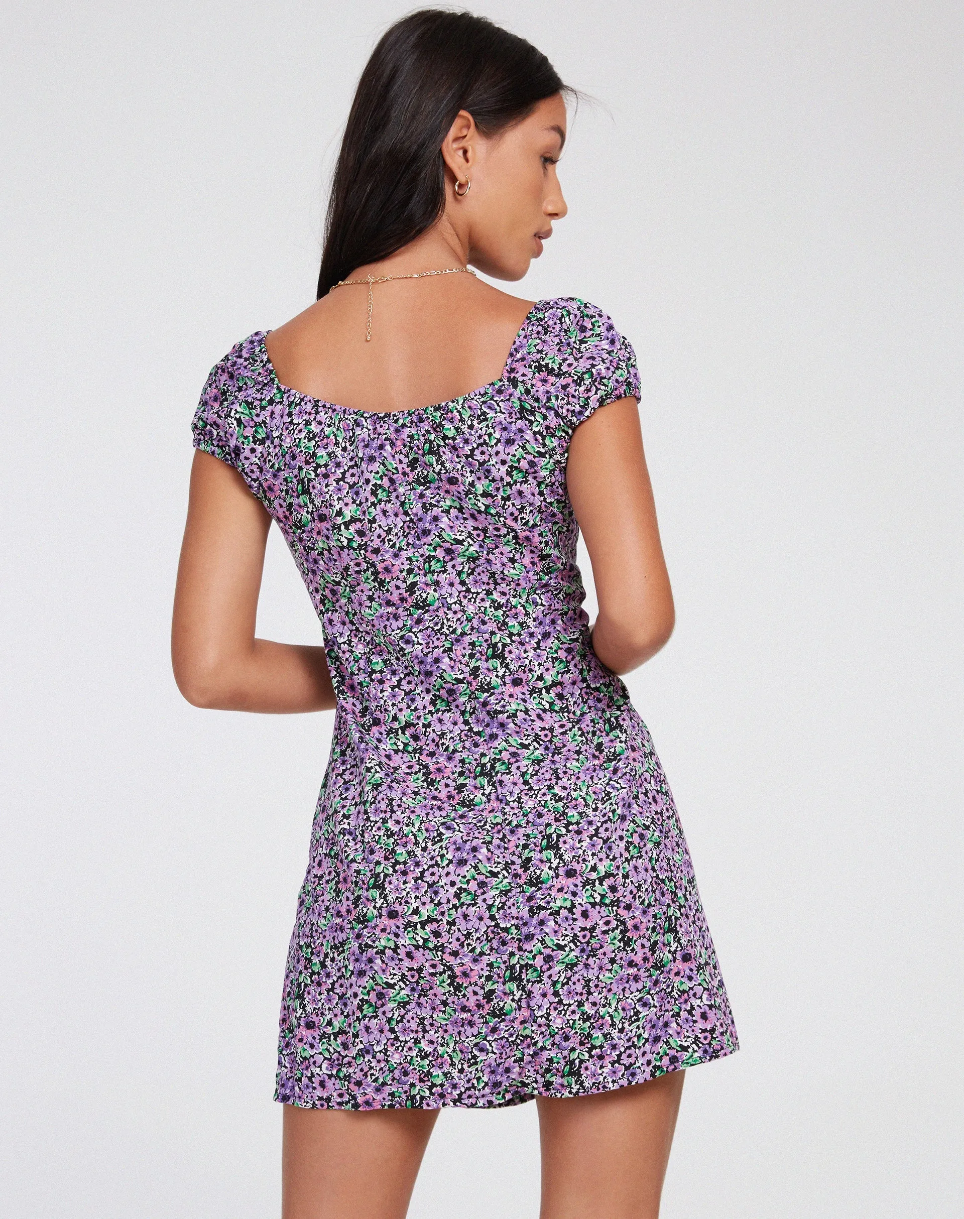 Gaval Mini Dress in Lilac Blossom sold by Motel Rocks product image thumbnail 4