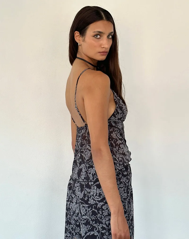 Cojira Mesh Butterfly Top in Black Baroque Print sold by Motel Rocks product image thumbnail 4