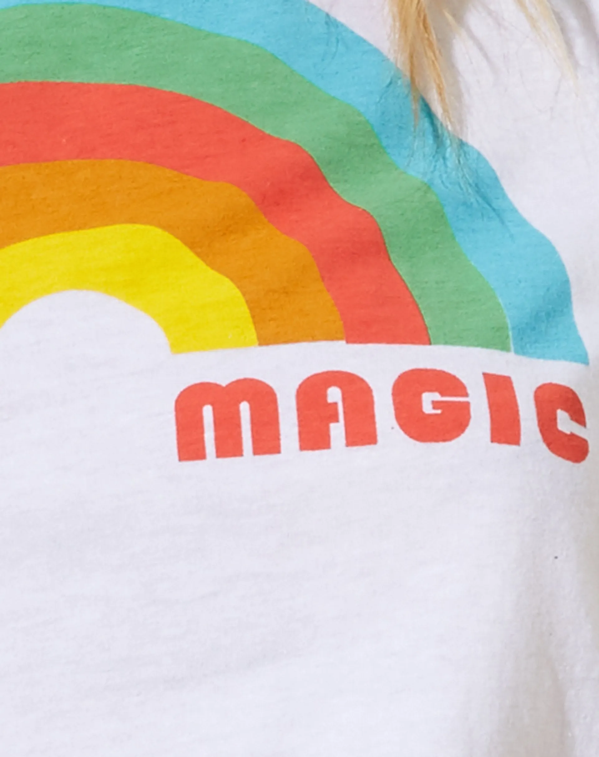 Shrunk Tee in White Magic Rainbow Mushroom sold by Motel Rocks product image thumbnail 4