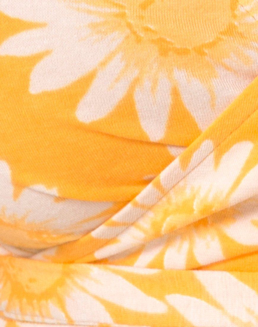Biaz Wrap Crop in Sunkissed Floral Yellow sold by Motel Rocks product image thumbnail 5