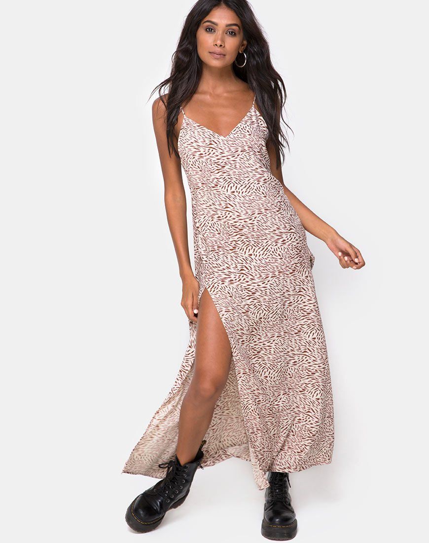 Hime Maxi Dress in Safari Taupe sold by Motel Rocks product image thumbnail 4