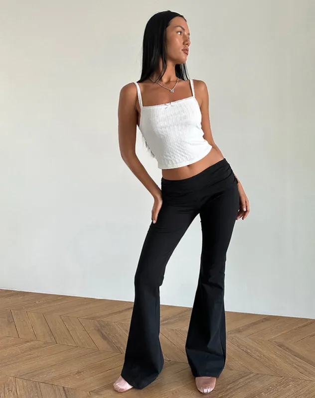 Jacita Flare Trouser in Black sold by Motel Rocks