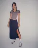 Kasao Midi Cargo Skirt in Navy sold by Motel Rocks