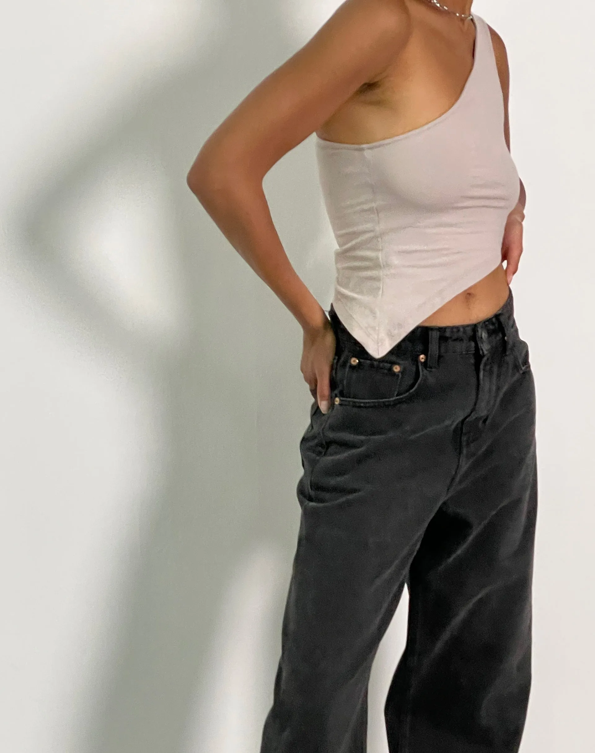 Bayva Crop Top in Lycra Oat Milk sold by Motel Rocks product image thumbnail 2