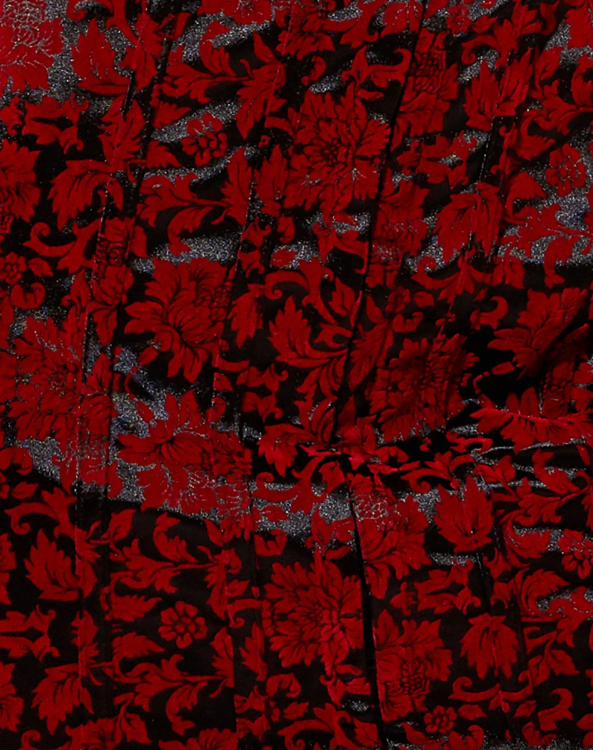 Exily Mini Dress in Brocade Flower Black and Red sold by Motel Rocks product image thumbnail 5