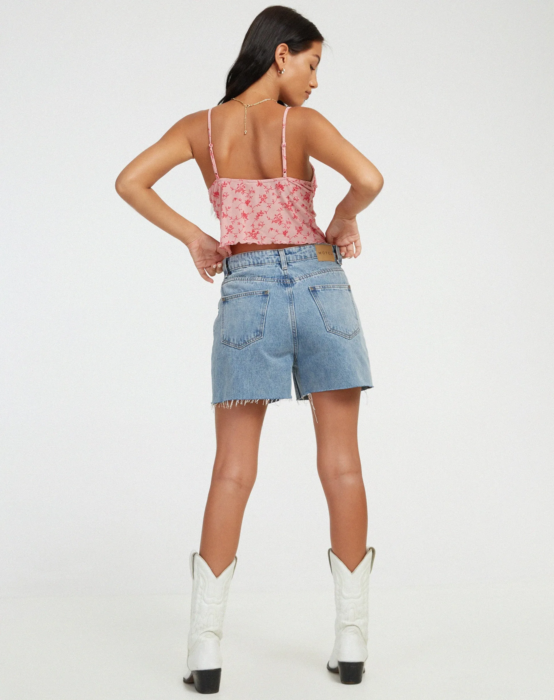 Rumak Top in Love Bloom Pink Flock sold by Motel Rocks product image thumbnail 4