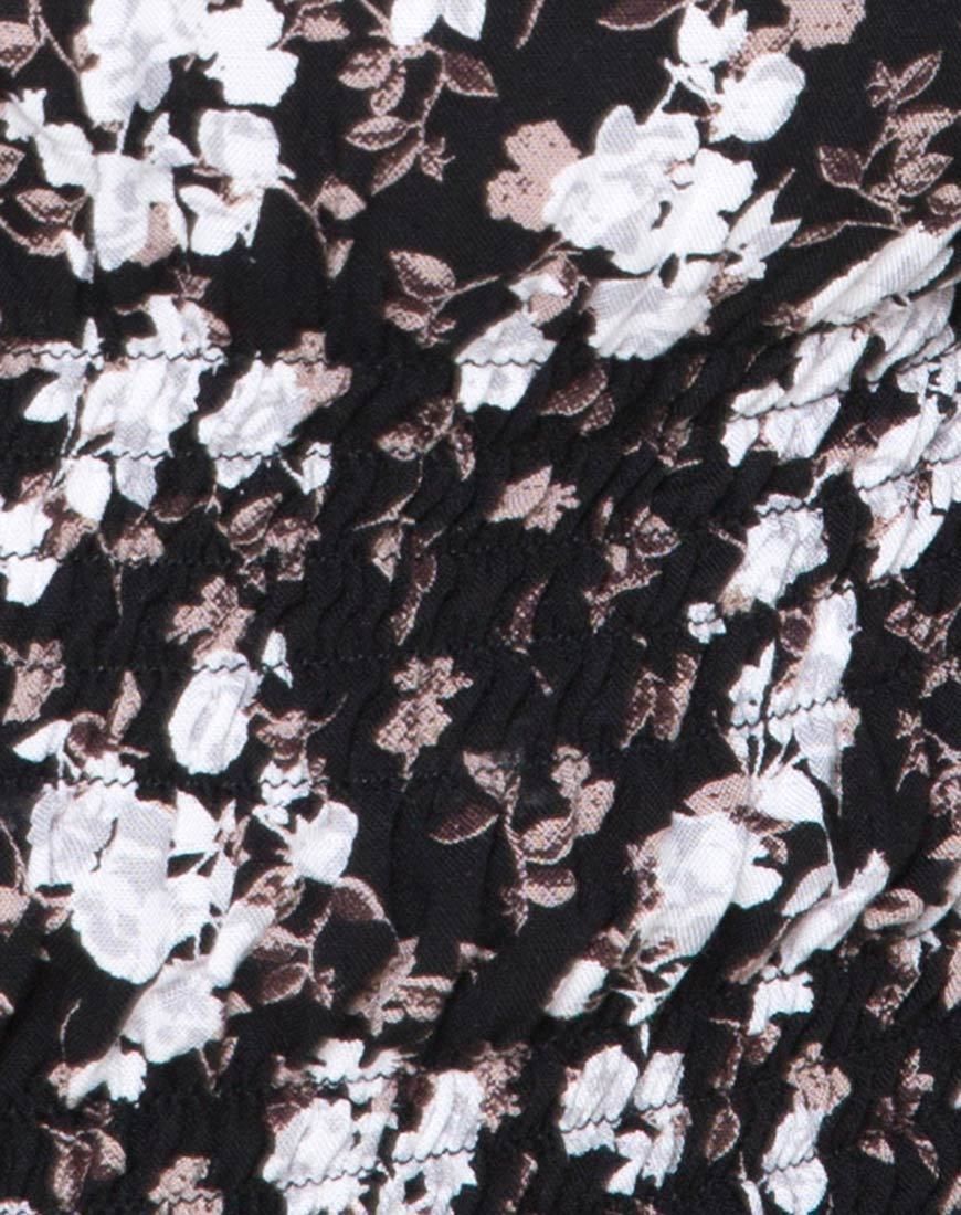 Evony Top in Dark Wild Flower sold by Motel Rocks product image thumbnail 5