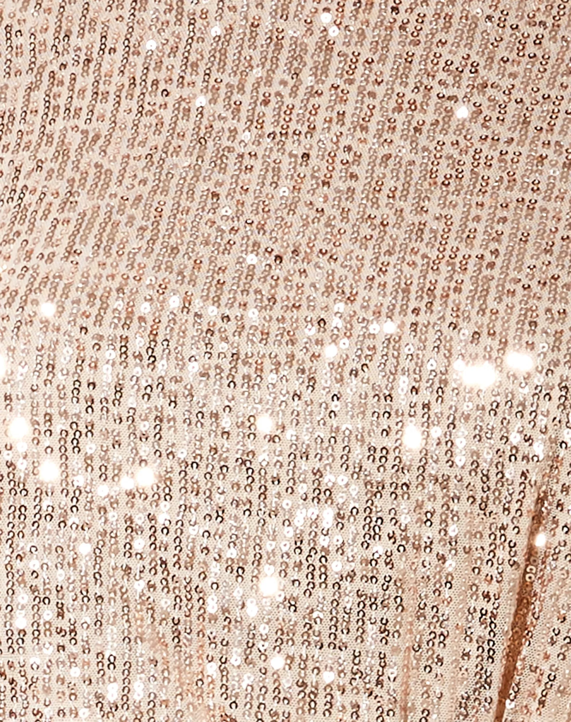 Liama Dress in Drape Sequin Light Gold sold by Motel Rocks product image thumbnail 5